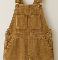 Amber Grove Overalls, Muted Ochre, corduroy and pocket detail