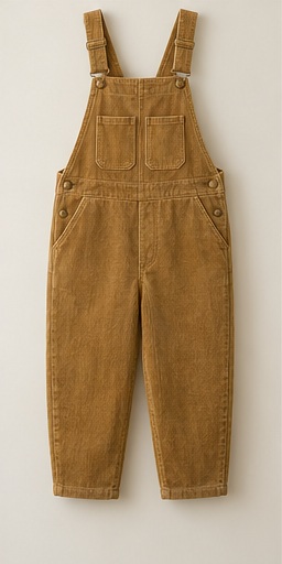 Amber Grove Overalls, Muted Ochre, front view