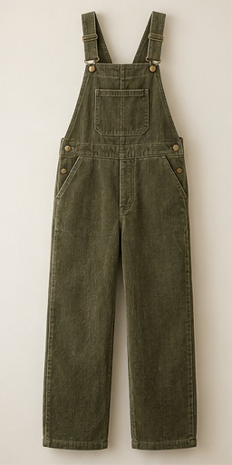 Cedar Walk Overalls, Moss Green, front view