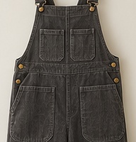 Duskwood Overalls, Charcoal, corduroy and pocket detail