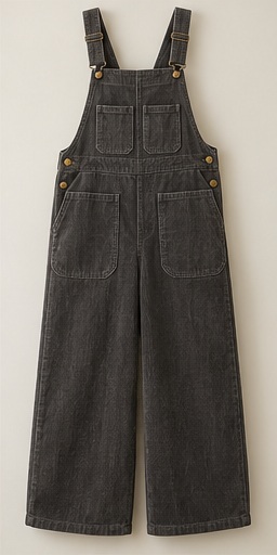 Duskwood Overalls, Charcoal, front view