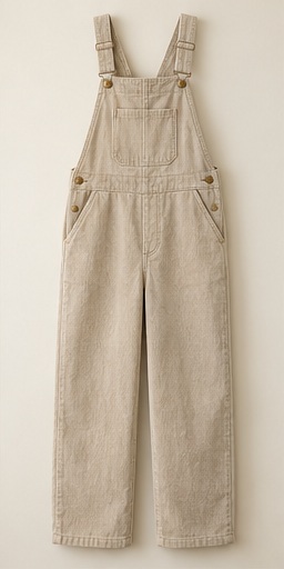 Oatfield Overalls, Oatmeal, front view