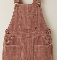 Rosewood Quiet Overalls, Dusty Rose, corduroy and pocket detail