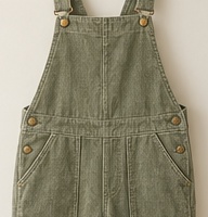 Sage Nook Overalls, Sage, corduroy and pocket detail