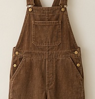 Walnut Trail Overalls, Walnut Brown, corduroy and pocket detail